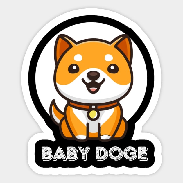 Baby Doge Crypto BabyDoge Doge Coin Sticker by Ghost Of A Chance 